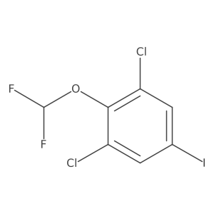 1,3-Dichloro-2-difluoromethoxy-5-iodobenzene Structure