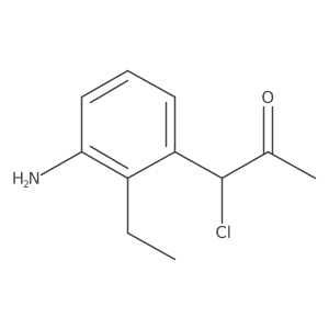 1-(3-Amino-2-ethylphenyl)-1-chloropropan-2-one结构式