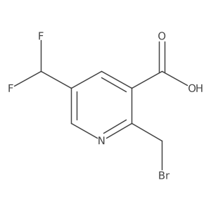 2-(Bromomethyl)-5-(difluoromethyl)pyridine-3-carboxylic acid结构式