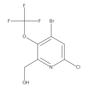 4-Bromo-6-chloro-3-(trifluoromethoxy)pyridine-2-methanol Structure