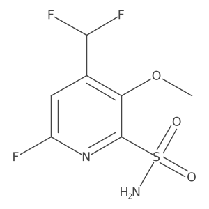 4-(Difluoromethyl)-6-fluoro-3-methoxypyridine-2-sulfonamide结构式