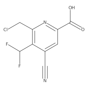 2-(Chloromethyl)-4-cyano-3-(difluoromethyl)pyridine-6-carboxylic acid Structure