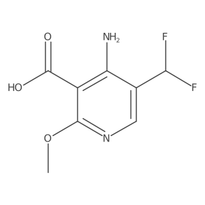 4-Amino-5-(difluoromethyl)-2-methoxynicotinic acid Structure