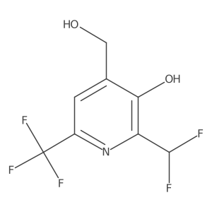 2-(Difluoromethyl)-3-hydroxy-6-(trifluoromethyl)pyridine-4-methanol结构式