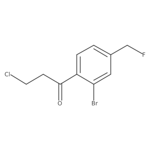 1-(2-Bromo-4-(fluoromethyl)phenyl)-3-chloropropan-1-one结构式