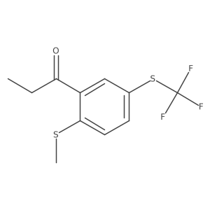 1-(2-(Methylthio)-5-(trifluoromethylthio)phenyl)propan-1-one Structure