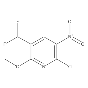 2-Chloro-5-(difluoromethyl)-6-methoxy-3-nitropyridine Structure