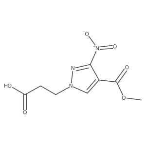3-[4-(methoxycarbonyl)-3-nitro-1H-pyrazol-1-yl]propanoic acid Structure