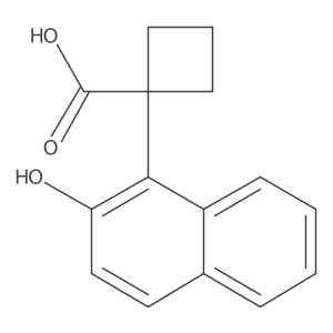 1-(2-Hydroxynaphthalen-1-yl)cyclobutane-1-carboxylic acid结构式