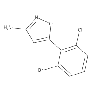 5-(2-Bromo-6-chlorophenyl)-1,2-oxazol-3-amine Structure