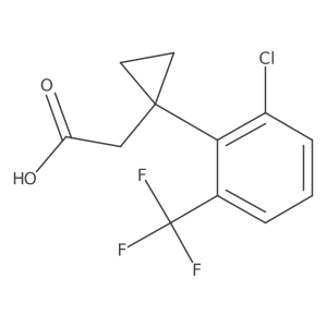 2-{1-[2-Chloro-6-(trifluoromethyl)phenyl]cyclopropyl}acetic acid结构式