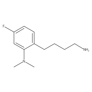 2-(4-aminobutyl)-5-fluoro-N,N-dimethylaniline结构式
