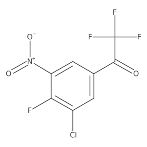 1-(3-Chloro-4-fluoro-5-nitrophenyl)-2,2,2-trifluoroethan-1-one结构式