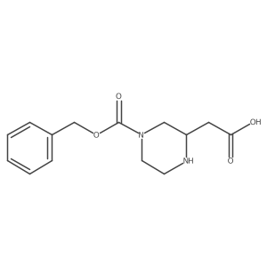 (S)-2-(4-((Benzyloxy)carbonyl)piperazin-2-yl)acetic acid结构式