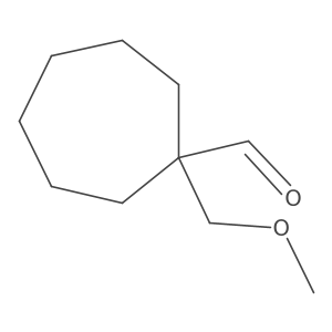1-(Methoxymethyl)cycloheptane-1-carbaldehyde Structure