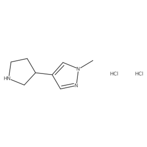 1-methyl-4-pyrrolidin-3-yl-pyrazole;dihydrochloride结构式