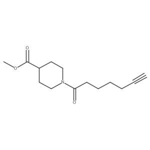 Methyl 1-(hept-6-ynoyl)piperidine-4-carboxylate Structure