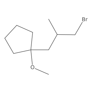 1-(3-Bromo-2-methylpropyl)-1-methoxycyclopentane结构式