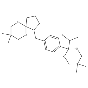 1-(4-(2-(1-Chloroethyl)-5,5-dimethyl-1,3-dioxan-2-YL)benzyl)-8,8-dimethyl-6,10-dioxaspiro[4.5]decane Structure