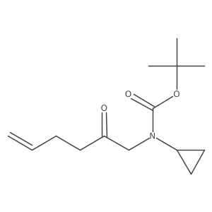tert-butyl N-cyclopropyl-N-(2-oxohex-5-en-1-yl)carbamate结构式