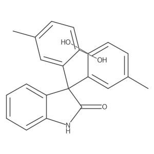 1,3-Dihydro-3,3-bis(2-hydroxy-5-methylphenyl)-2H-indol-2-one Structure