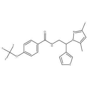 N-(2-(3,5-dimethyl-1H-pyrazol-1-yl)-2-(thiophen-3-yl)ethyl)-4-(trifluoromethoxy)benzamide结构式