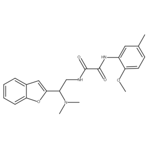 N1-(2-(benzofuran-2-yl)-2-(dimethylamino)ethyl)-N2-(2-methoxy-5-methylphenyl)oxalamide结构式