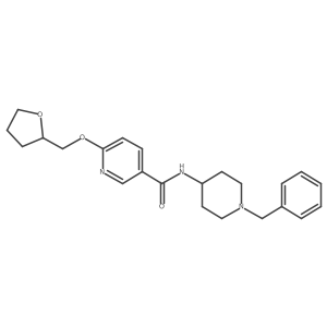 N-(1-benzylpiperidin-4-yl)-6-((tetrahydrofuran-2-yl)methoxy)nicotinamide结构式