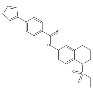 N-(1-(ethylsulfonyl)-1,2,3,4-tetrahydroquinolin-6-yl)-4-(thiophen-3-yl)benzamide Structure