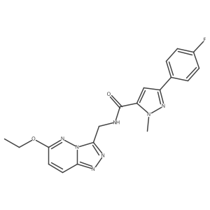 N-((6-ethoxy-[1,2,4]triazolo[4,3-b]pyridazin-3-yl)methyl)-3-(4-fluorophenyl)-1-methyl-1H-pyrazole-5-carboxamide Structure