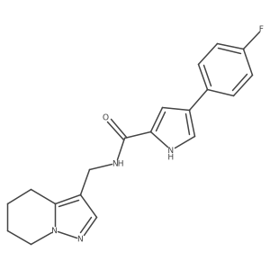 4-(4-fluorophenyl)-N-((4,5,6,7-tetrahydropyrazolo[1,5-a]pyridin-3-yl)methyl)-1H-pyrrole-2-carboxamide结构式