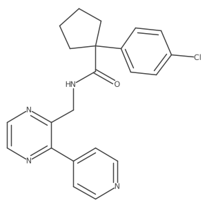 1-(4-chlorophenyl)-N-{[3-(pyridin-4-yl)pyrazin-2-yl]methyl}cyclopentane-1-carboxamide Structure
