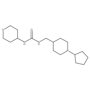 1-((1-cyclopentylpiperidin-4-yl)methyl)-3-(tetrahydro-2H-pyran-4-yl)urea Structure