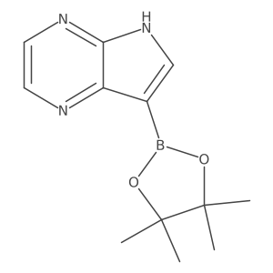 7-(4,4,5,5-Tetramethyl-1,3,2-dioxaborolan-2-YL)-pyrrolo[2,3-B]pyrazine结构式