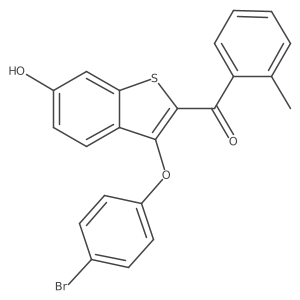 [3-(4-Bromophenoxy)-6-hydroxy-1-benzothiophen-2-yl]-(2-methylphenyl)methanone Structure