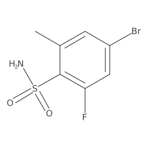 4-Bromo-2-fluoro-6-methylbenzene-1-sulfonamide结构式