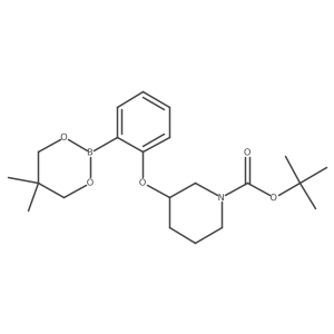 Tert-butyl 3-[2-(5,5-dimethyl-1,3,2-dioxaborinan-2-YL)phenoxy]piperidine-1-carboxylate Structure