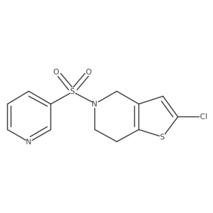 3-({2-chloro-4H,5H,6H,7H-thieno[3,2-c]pyridin-5-yl}sulfonyl)pyridine结构式