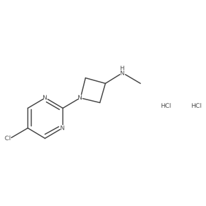 1-(5-chloropyrimidin-2-yl)-N-methylazetidin-3-amine dihydrochloride结构式