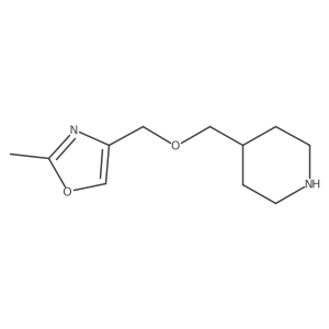 4-{[(2-Methyl-1,3-oxazol-4-yl)methoxy]methyl}piperidine Structure