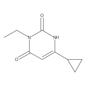 6-Cyclopropyl-3-ethyl-1,2,3,4-tetrahydropyrimidine-2,4-dione结构式