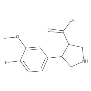 4-(4-Fluoro-3-methoxyphenyl)pyrrolidine-3-carboxylic acid Structure