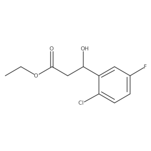 Ethyl 3-(2-Chloro-5-fluorophenyl)-3-hydroxypropanoate Structure