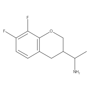 (1R)-1-(7,8-difluoro-3,4-dihydro-2H-1-benzopyran-3-yl)ethan-1-amine Structure
