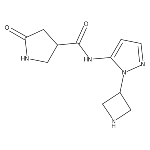 N-[1-(azetidin-3-yl)-1H-pyrazol-5-yl]-5-oxopyrrolidine-3-carboxamide Structure