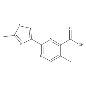 5-Methyl-2-(2-methyl-1,3-thiazol-4-yl)pyrimidine-4-carboxylic acid Structure