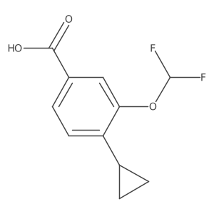 4-Cyclopropyl-3-(difluoromethoxy)benzoic acid Structure