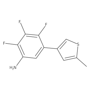 2,3,4-Trifluoro-5-(5-methylthiophen-3-yl)aniline结构式