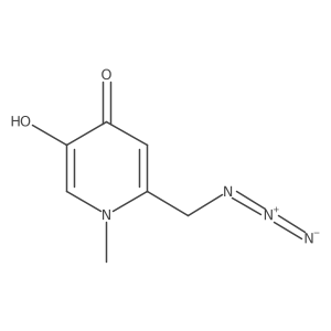 2-(Azidomethyl)-5-hydroxy-1-methyl-1,4-dihydropyridin-4-one结构式