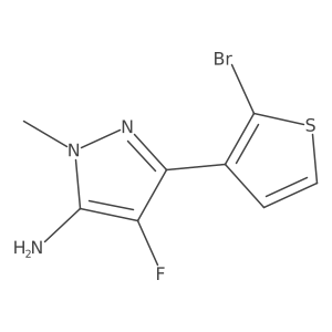 3-(2-bromothiophen-3-yl)-4-fluoro-1-methyl-1H-pyrazol-5-amine Structure